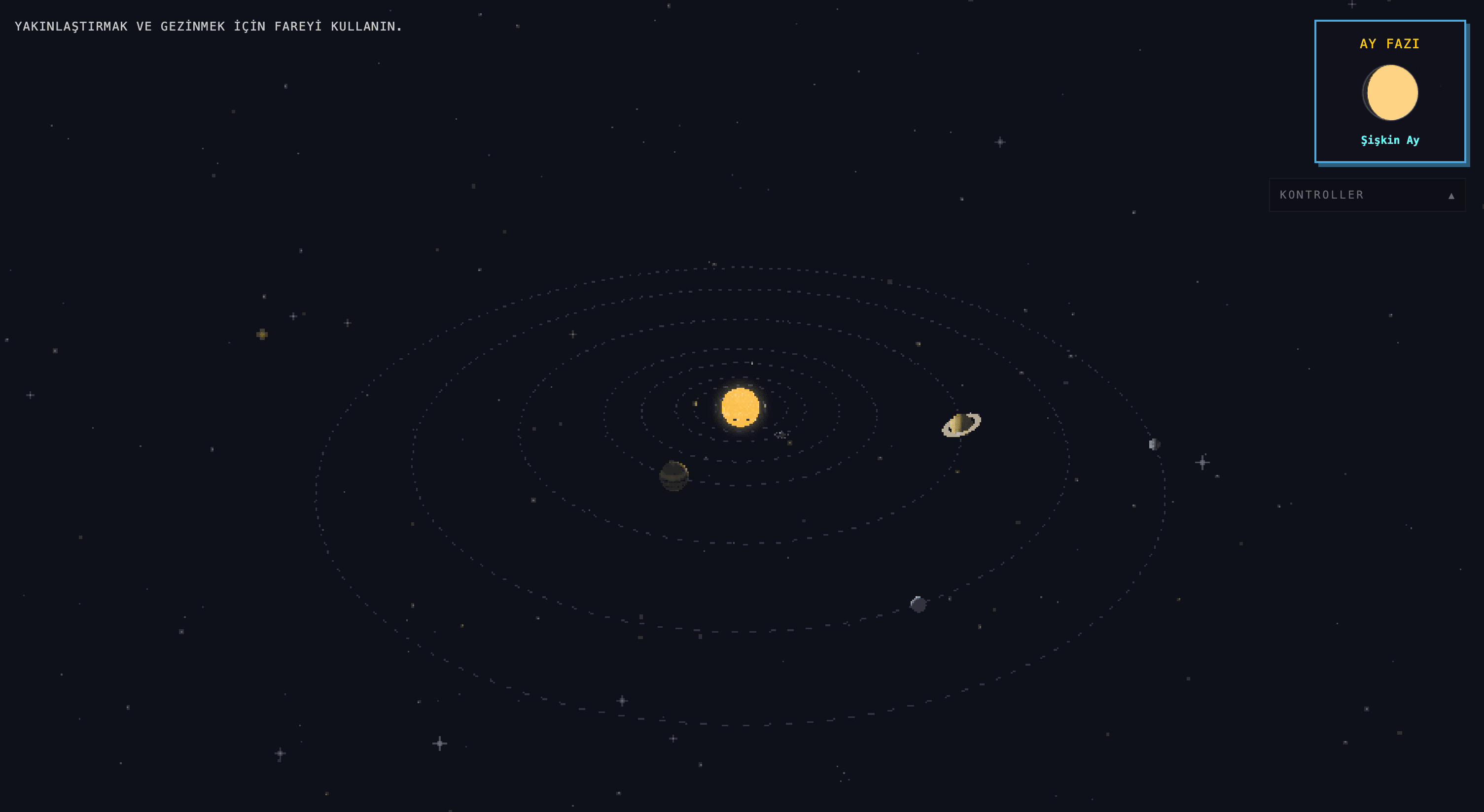 Pixel Art Solar System Websitesi
